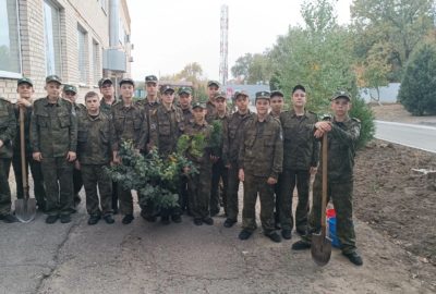 В Орловском казачьем кадетском корпусе прошла  неделя древонасаждения!